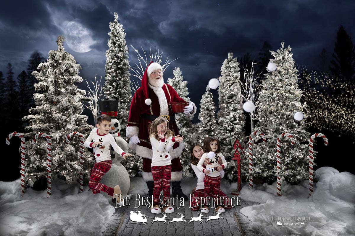 A magic snowball fight with Santa Claus at The Best Santa Experience.