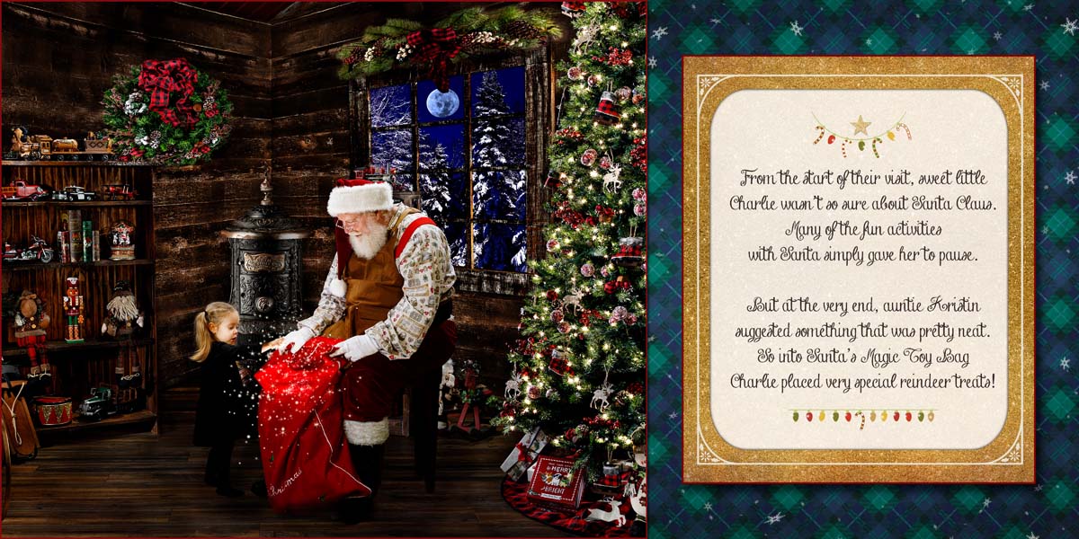 A page from one of the Heirloom Santa Storybooks created at The Best Santa Experience.