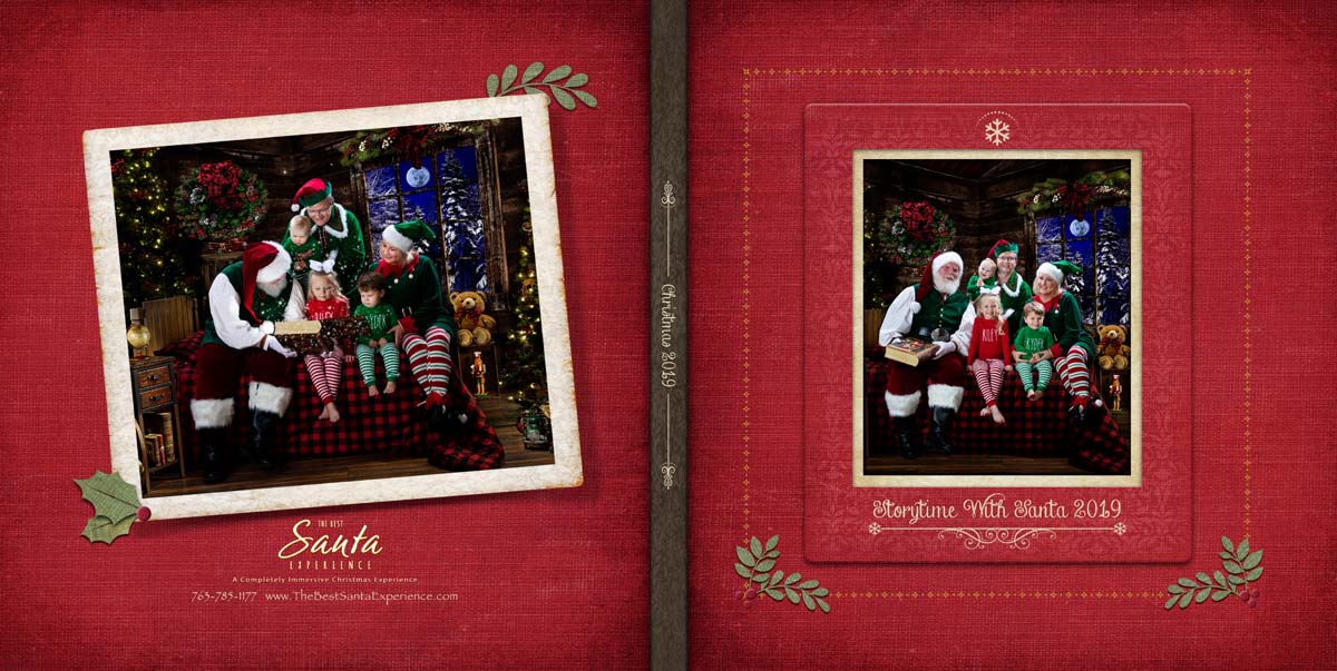 A "Classic Red" cover from an Heirloom Santa Storybook created at The Best Santa Experience.