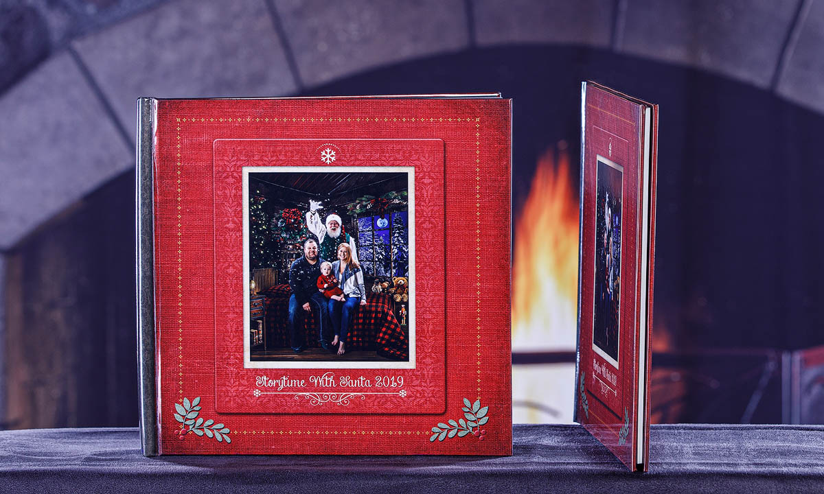 This Santa Storybook is the 12x12 Heirloom Santa Storybook in the pretty "Christmas Holly" design. This is one of three different book sizes offered at The Best Santa Experience in Mounds View, MN.